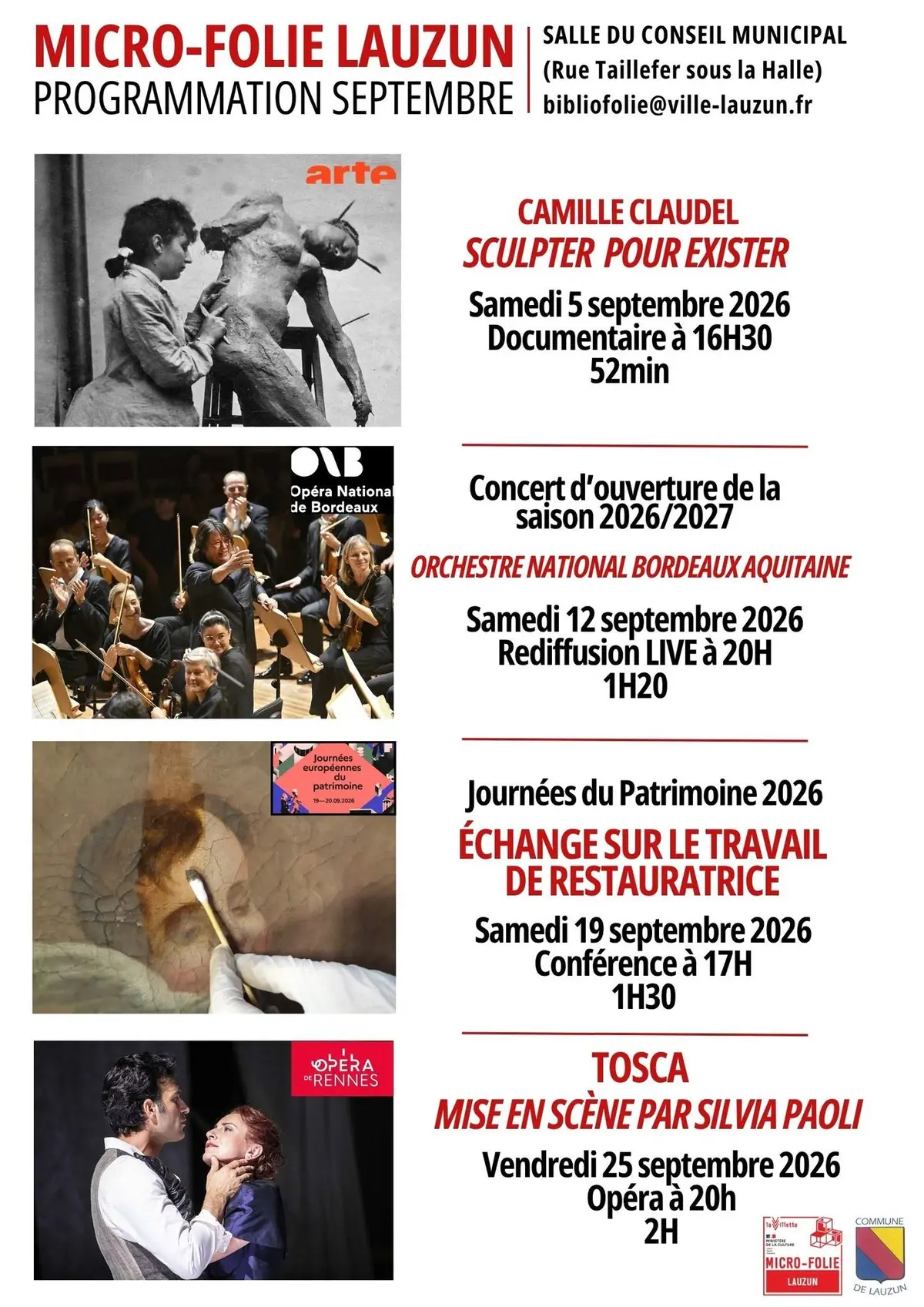 Micro-Folie : Diffusion de l'opéra Tosca