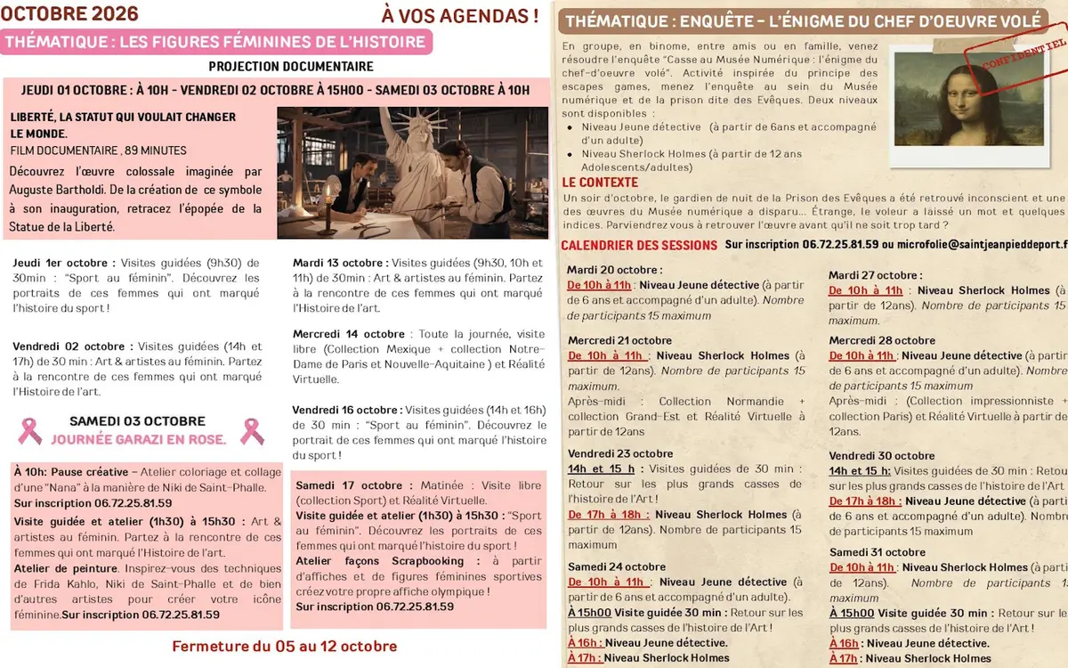 Micro-Folie - les figures féminines de l'histoire : visites guidée-projection documentaire