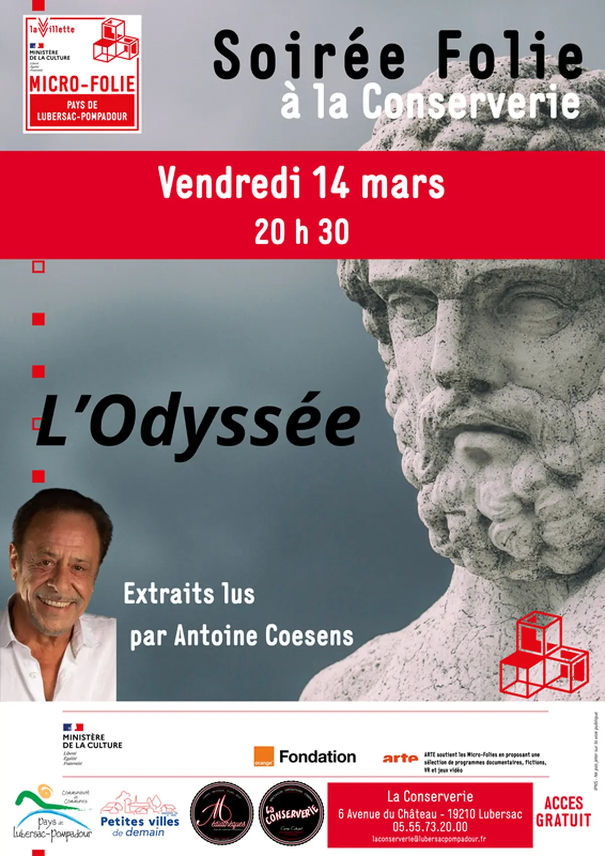 Micro-Folie : Soirée Folie -  L'Odyssée avec Antoine Coesens