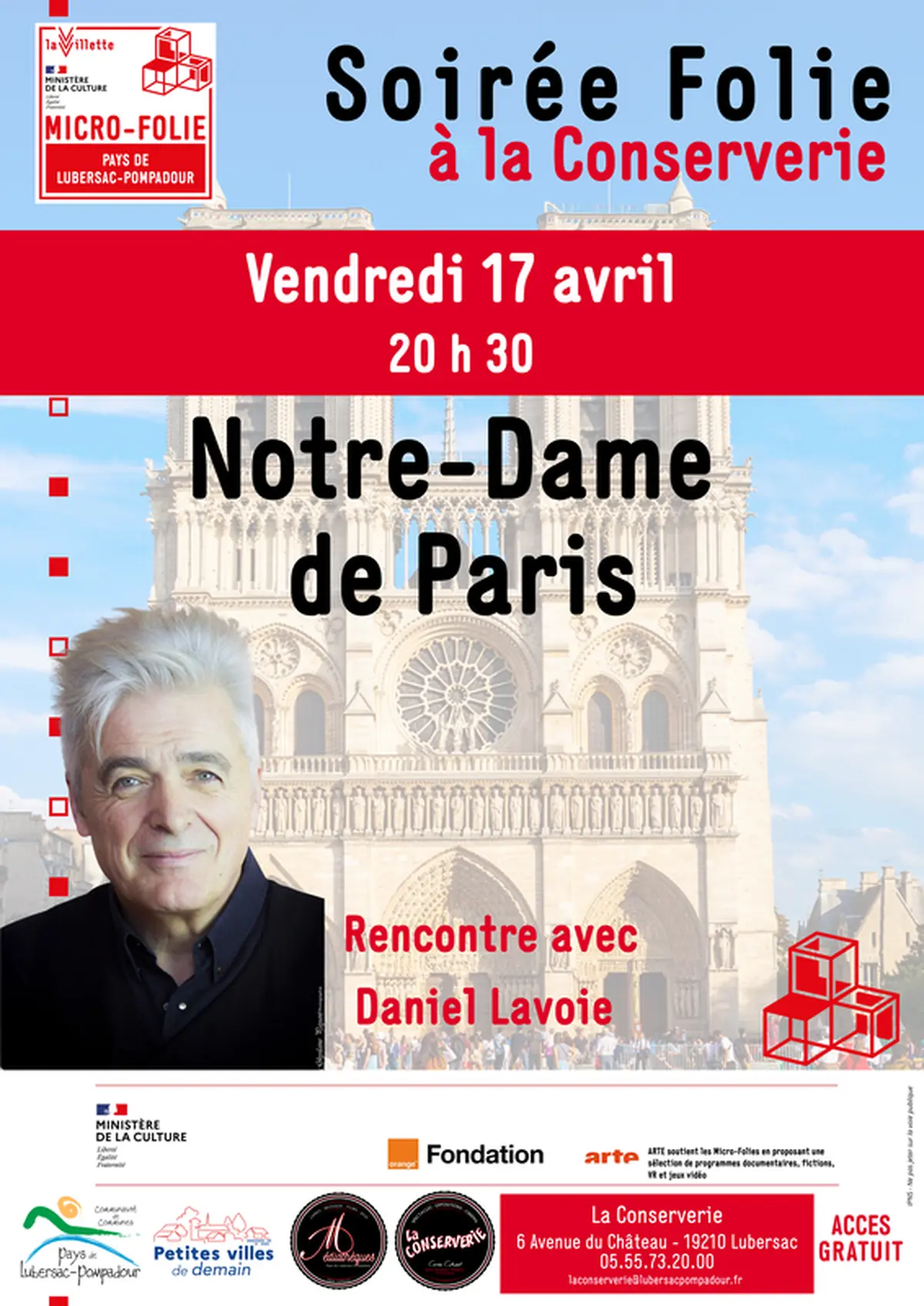 Micro-Folie : Soirée Folie - Notre-Dame de Paris avec Daniel Lavoie