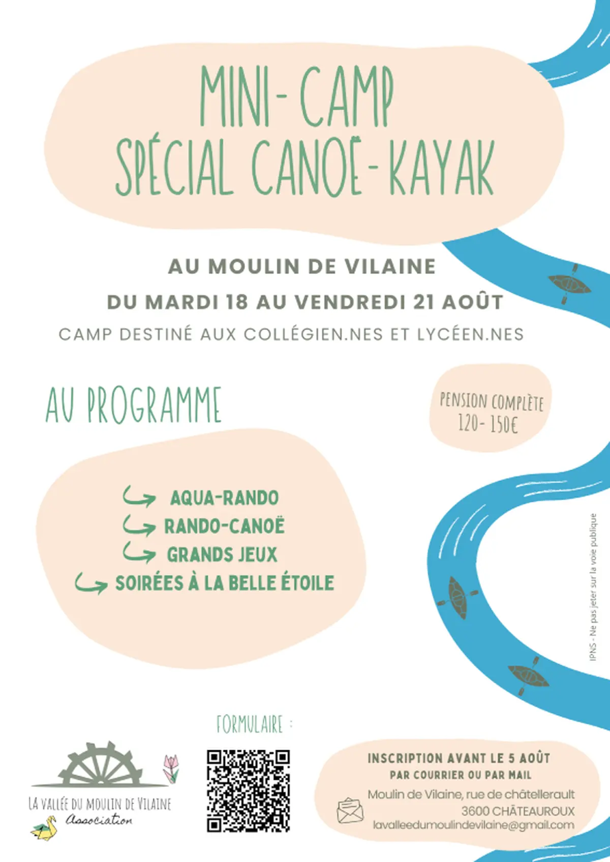 Mini-camps spécial canoë/kayak