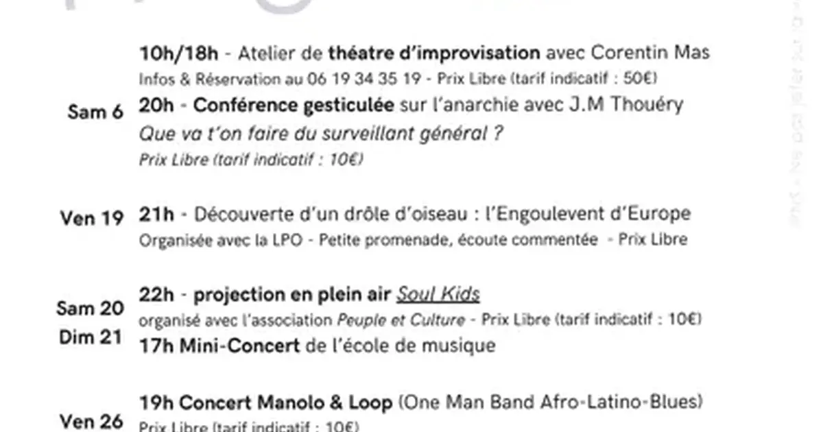 Mini concert de l'école de musique