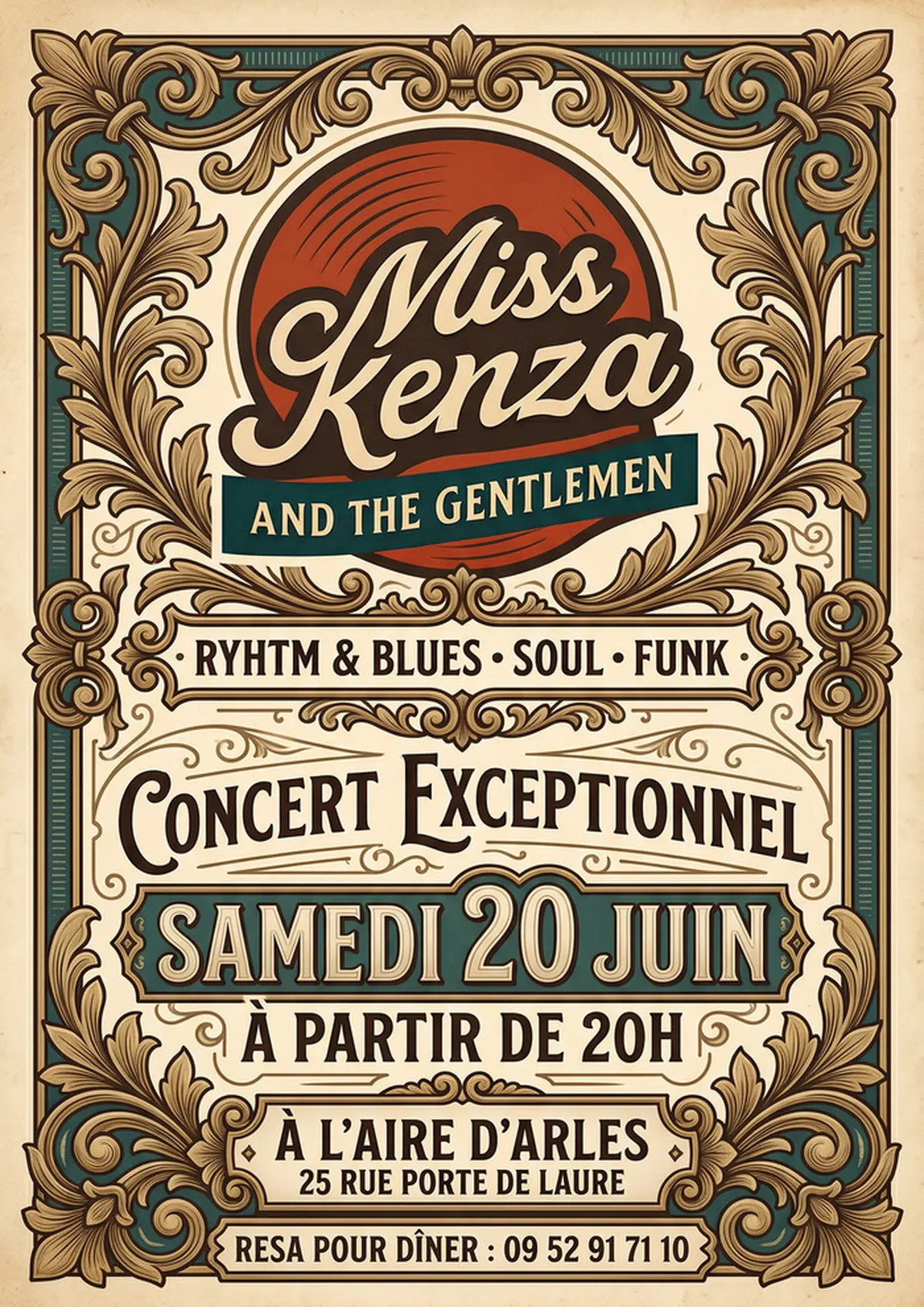 Miss Kenza & the gentlemen à l'Aire d'Arles