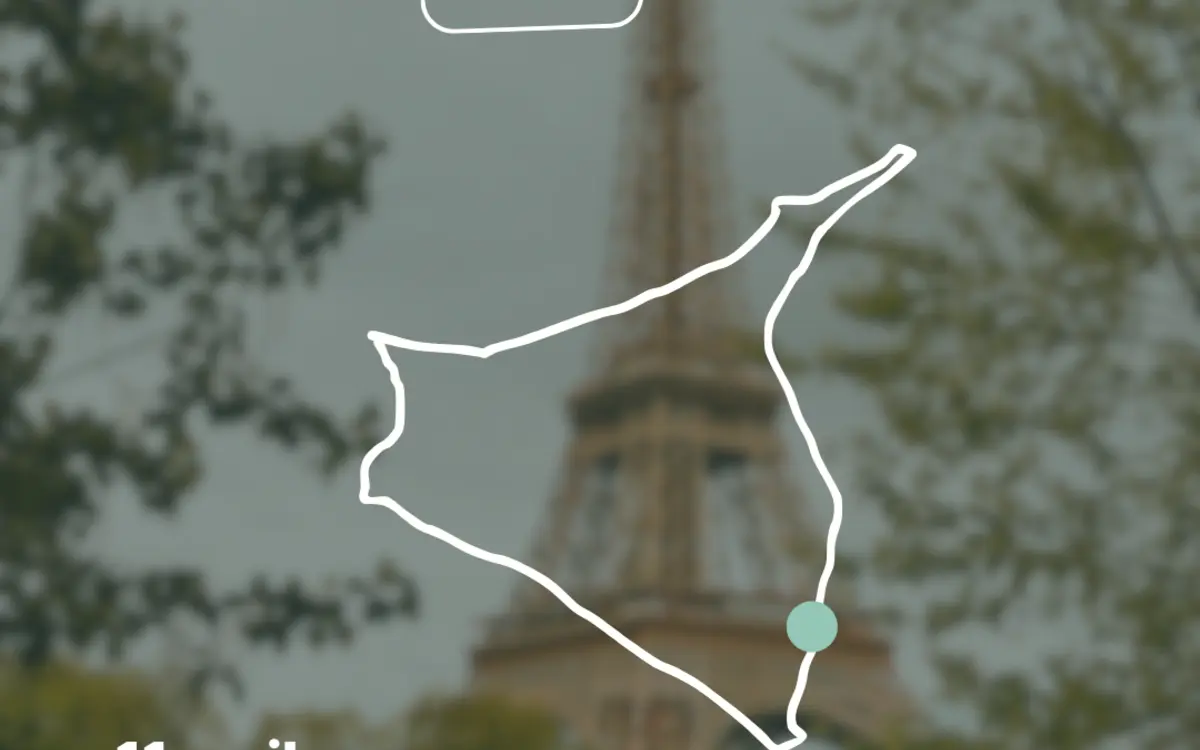 boucle à vélo de 20km organisée par l'association Uni-vert sport.