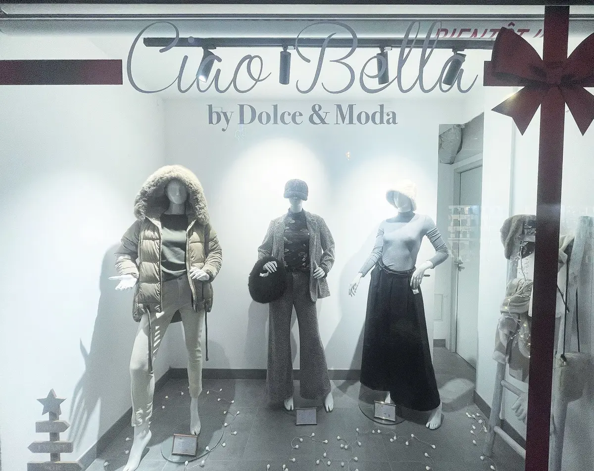 La vitrine du Popup Store Dolce Moda à Mulhouse