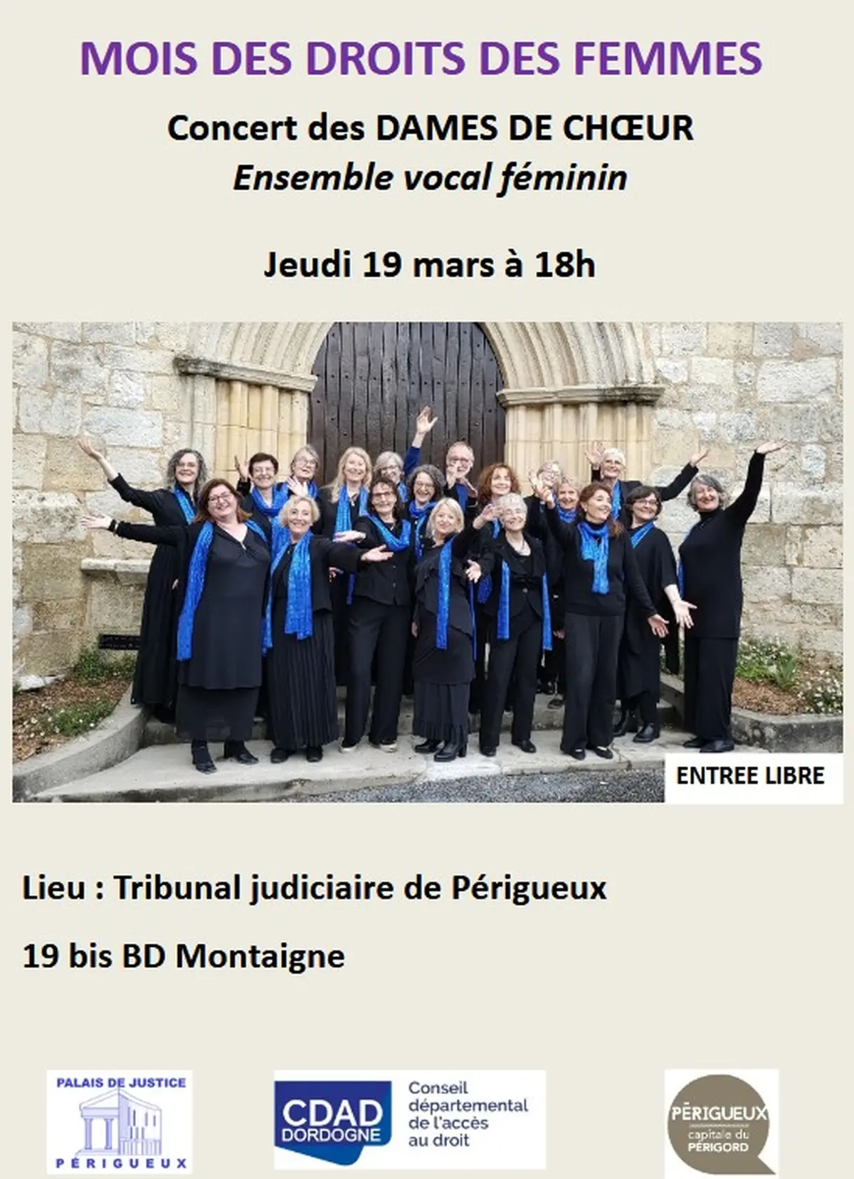 Mois des droits des femmes - Concert des Dames de Choeur