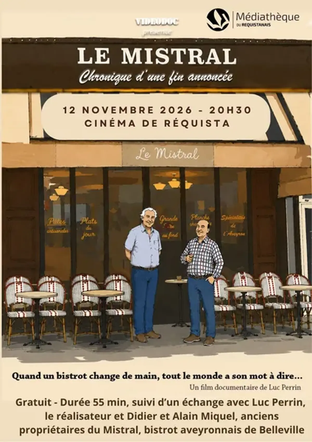 Mois du film documentaire Le Mistral – Luc Perrin – Médiathèque