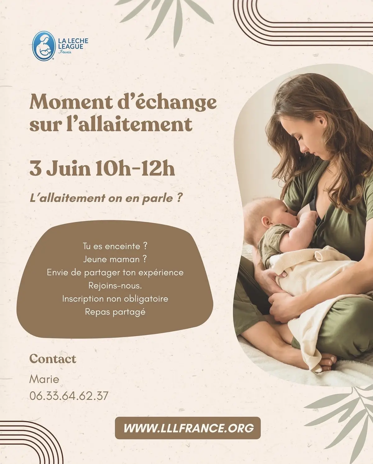 Moment d'échange sur l'allaitement