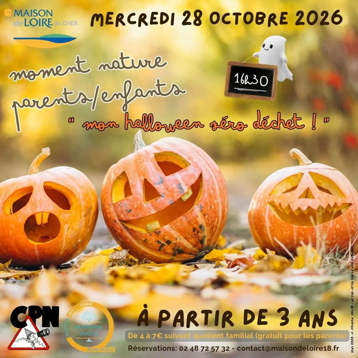 Moment Nature Parents-Enfants Explora'Loire / Mon halloween Zéro Déchets!