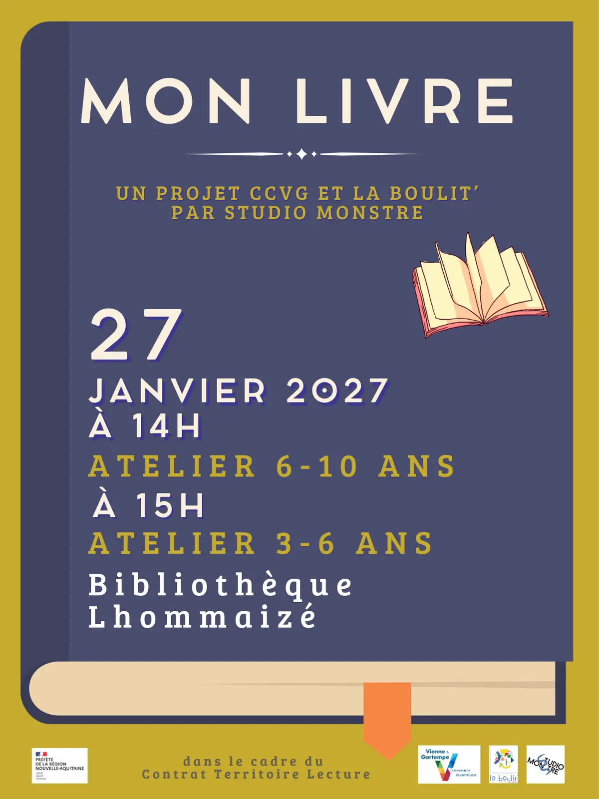 Mon livre : un parcours entre ateliers et spectacle pour les 3-10 ans
