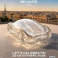 Mondial de l’Auto 2026 : la voiture de verre sur l'affiche officielle DR