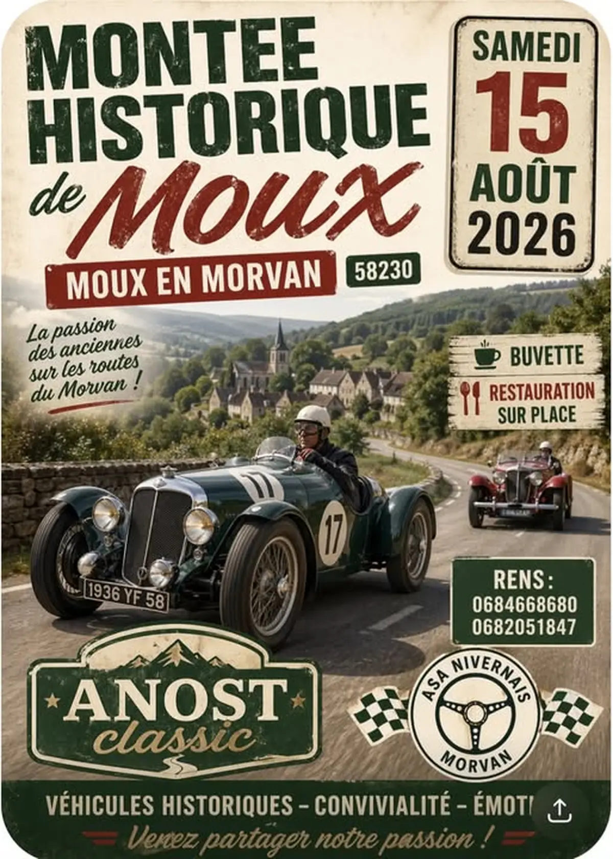 Montée historique de  Moux en Morvan