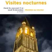 Montées de clocher de l'abbaye de Déols pour voir les illuminations de Noël