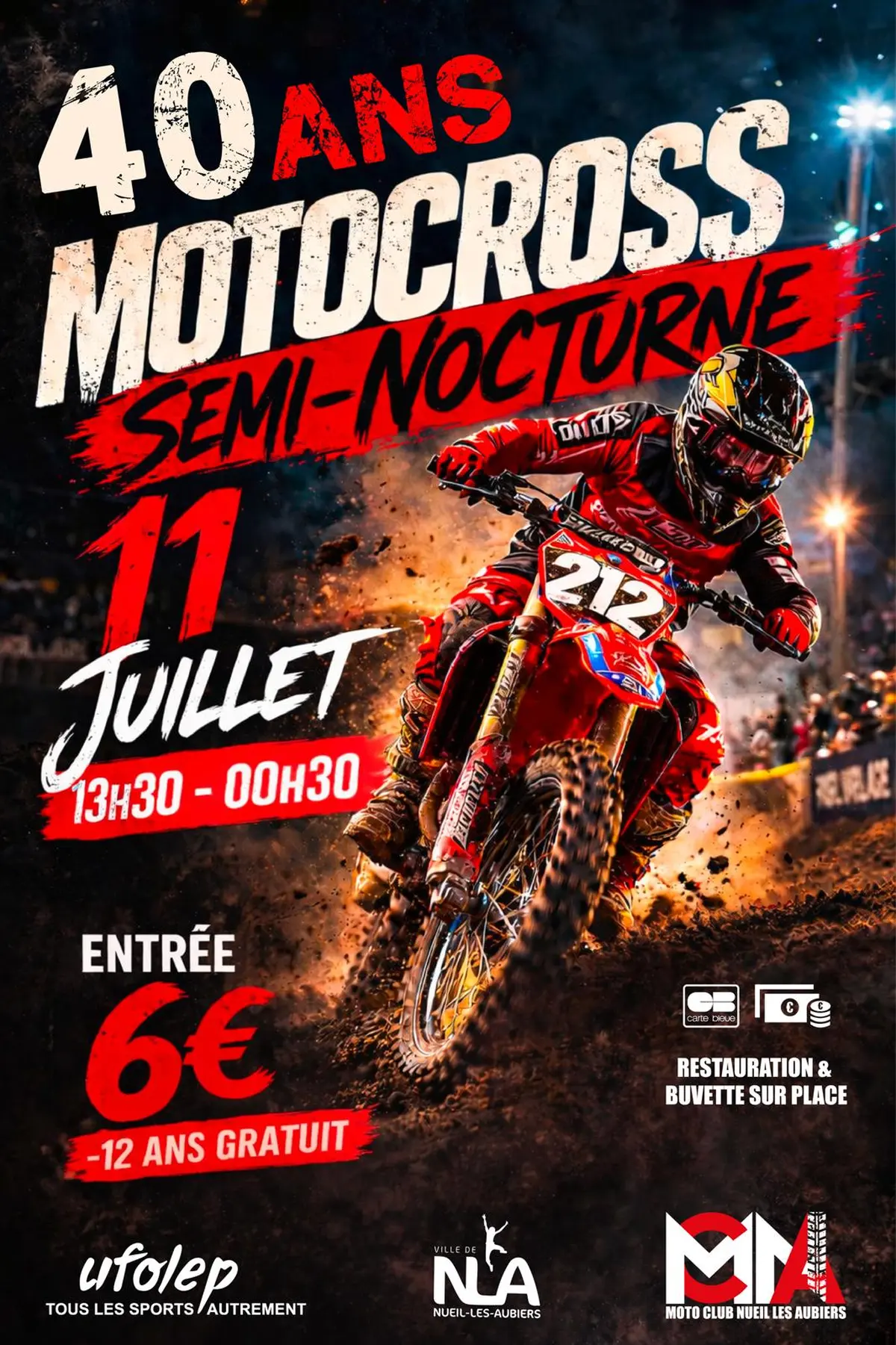 Motocross semi-nocturne