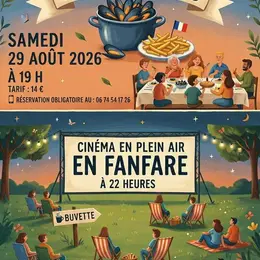 Moules frites et cinéma plein air