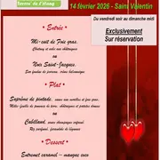 Moulin de lachaud :   Menu Saint Valentin