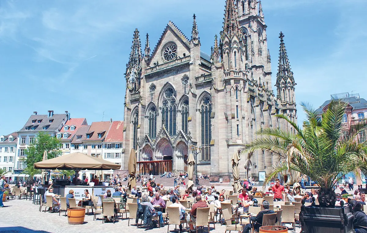 Au centre-ville de Mulhouse