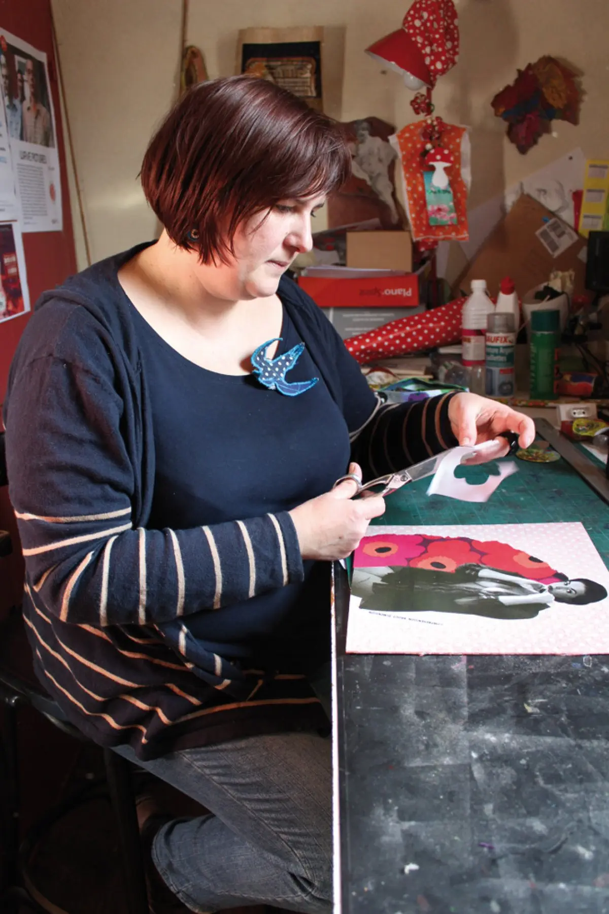 Muriel Hasse Collin réalise des collages papier et numérique