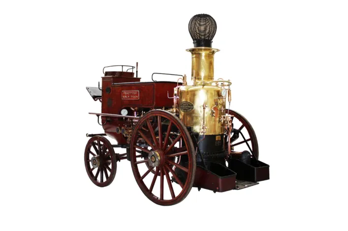 Un pompe à vapeur que l\'on trouve au Musée du sapeur-pompier d\'Alsace