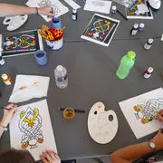 Musée L'Abbaye - Atelier - Peinture sur verre