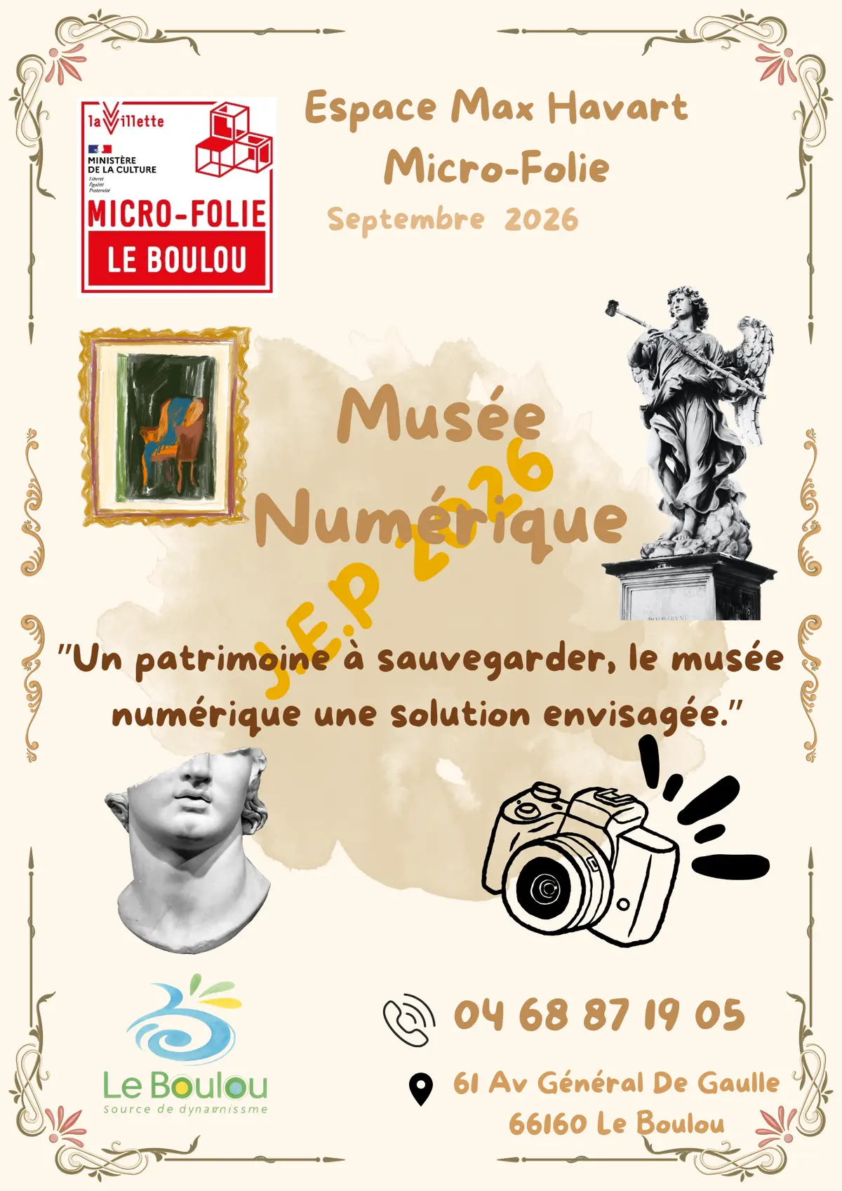 Musée Numérique Jep 2026Un Patrimoine à Sauvegarder, Le Musée Numérique Une Solution Envisagée