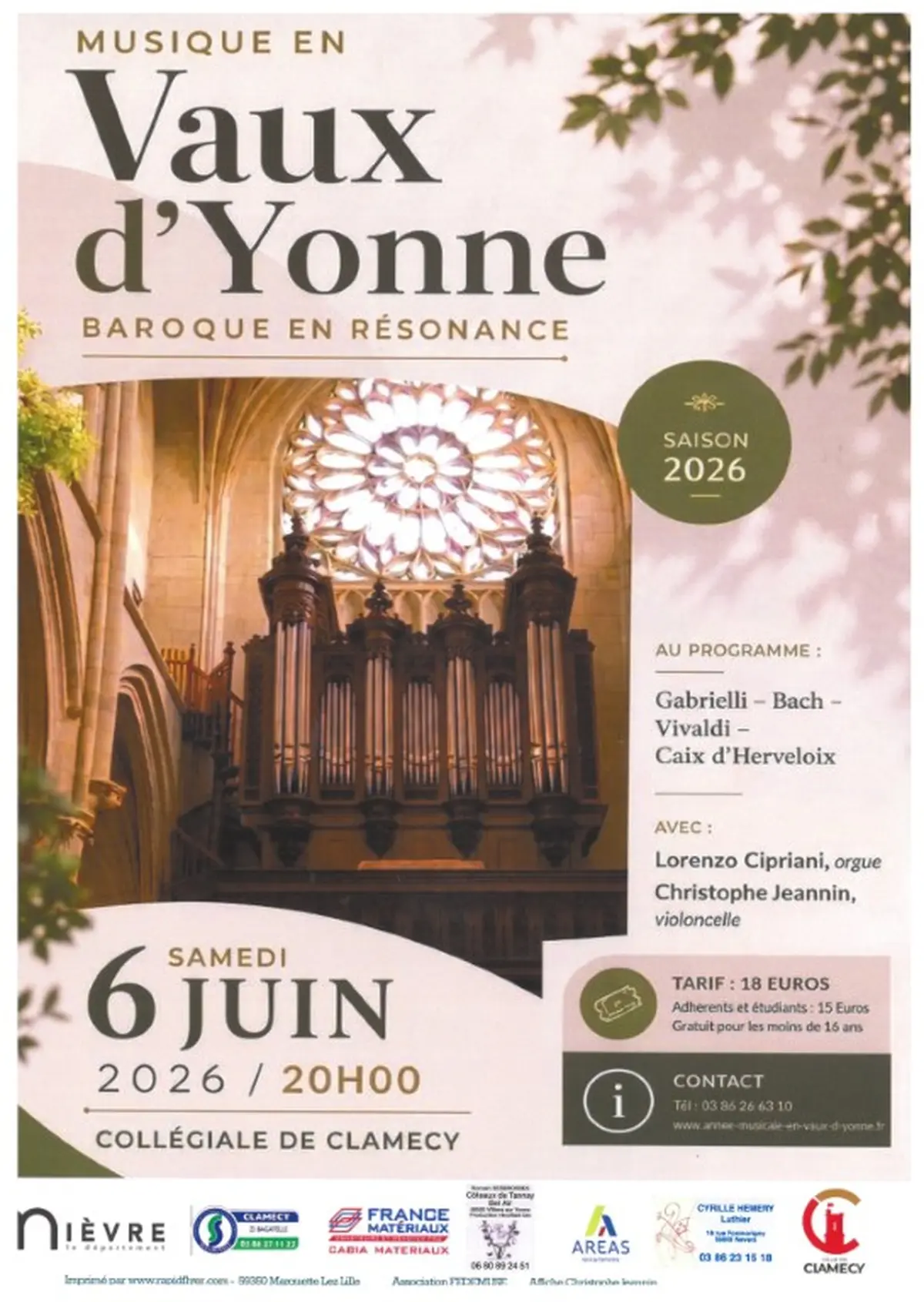 Musique en Vaux d'Yonne - Baroque en résonance -  Fédémuse