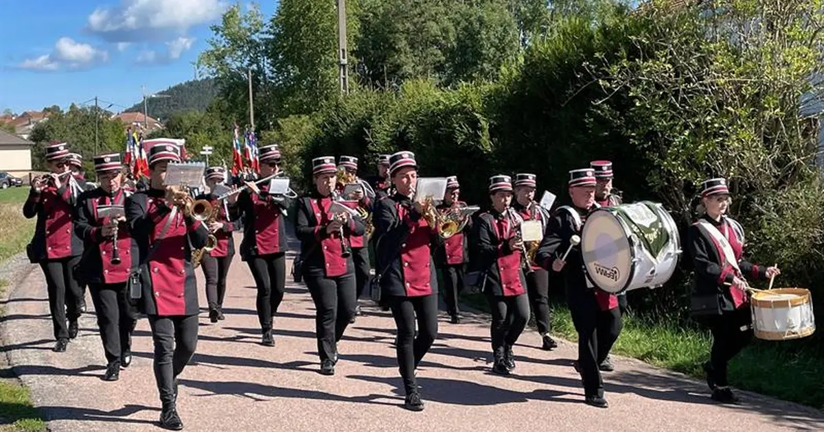 Musique Municipale de Bruyères - répétition en plein-air (Point Central)