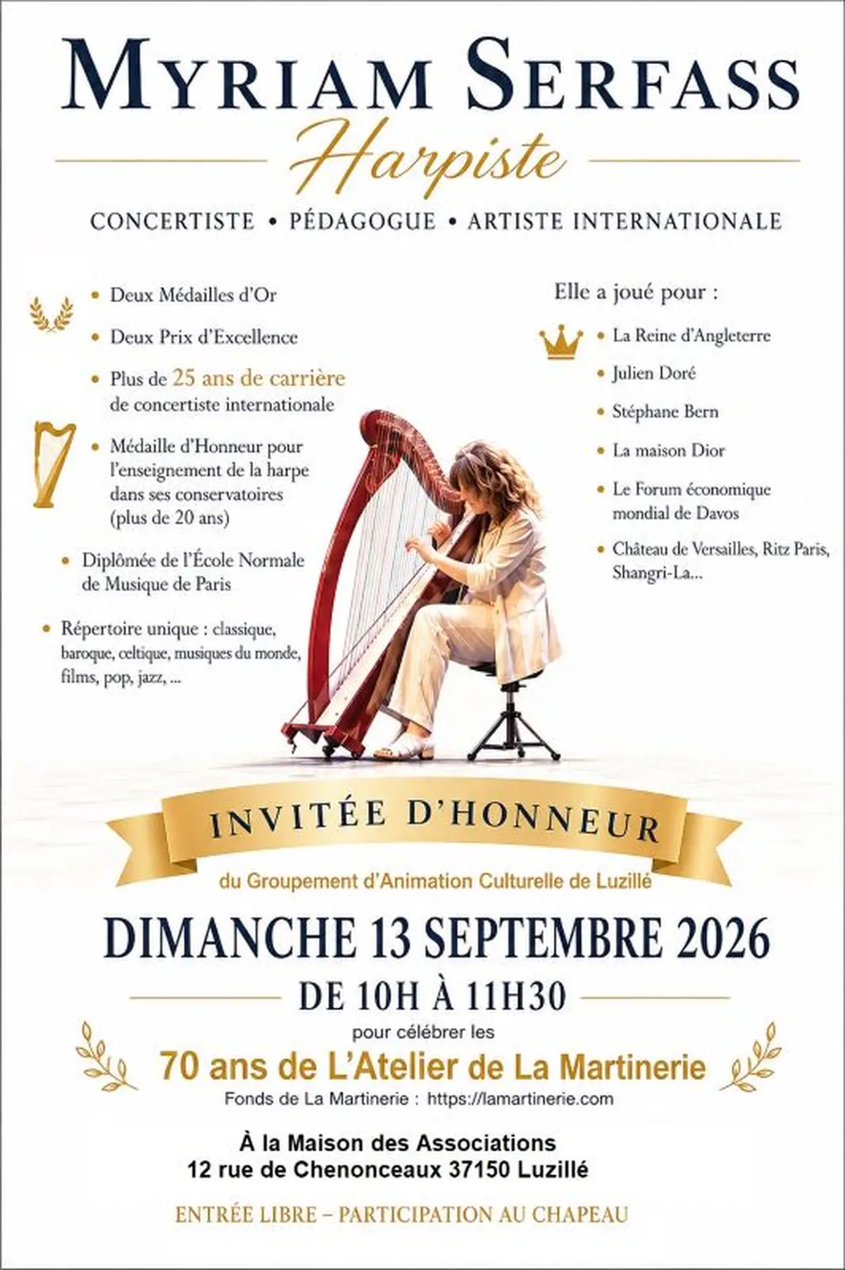 Myriam Serfass harpiste invitée d'honneur