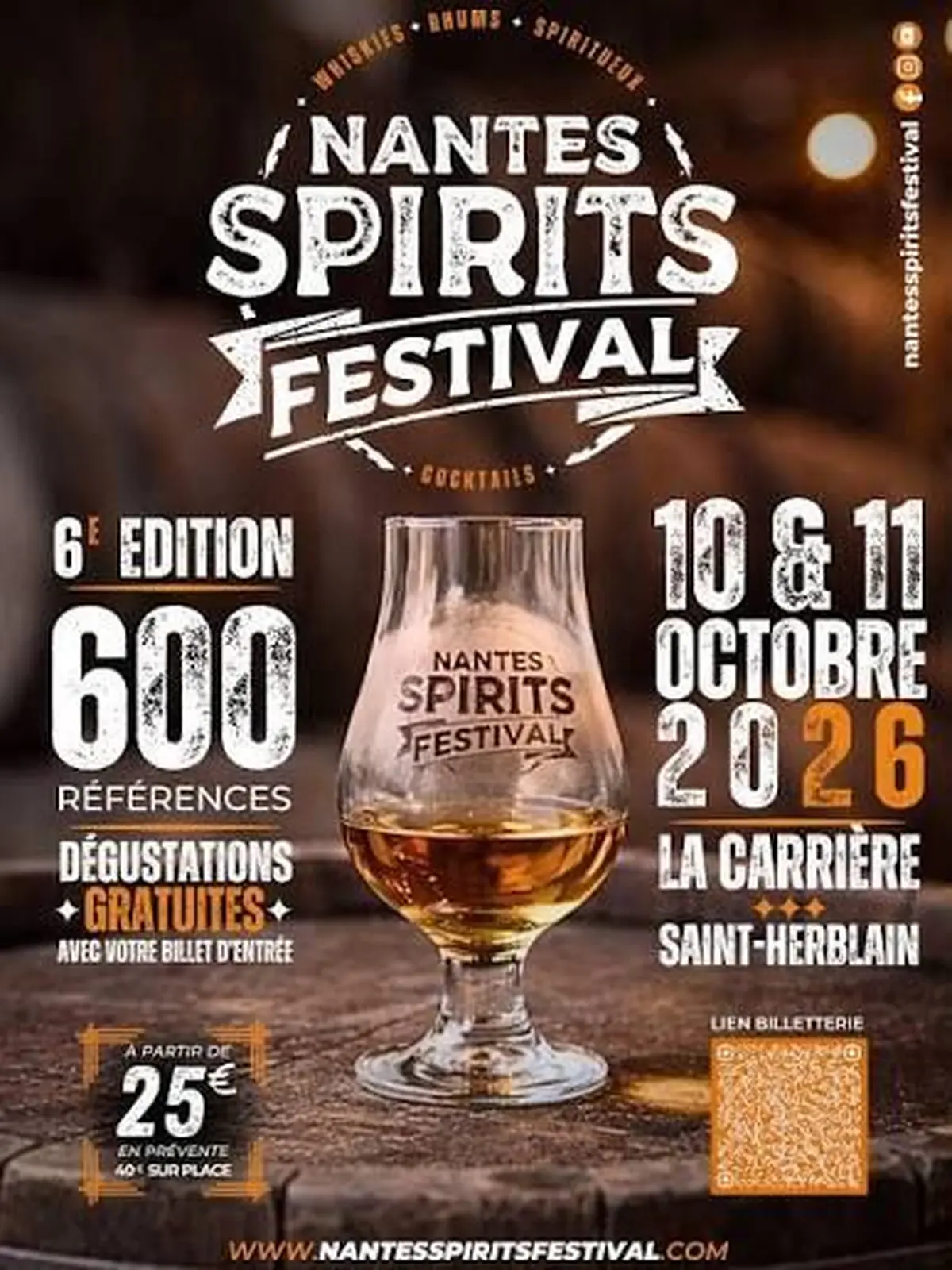 Nantes Spirits Festival 2026 : plus de 90 exposants réunis à La Carrière