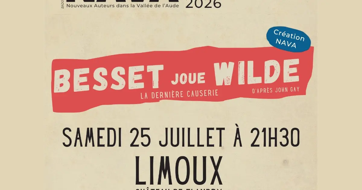 Nava 2026 - Besset Joue Wilde : La Dernière Causerie