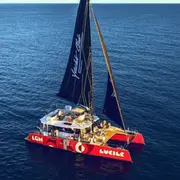 Navigation à la voile en catamaran à La Grande-Motte (34)