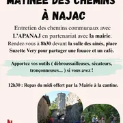 Nettoyage des chemins de Najac