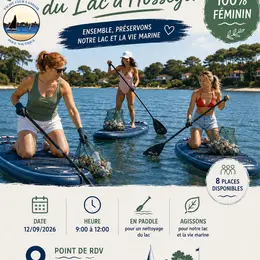 Nettoyage du lac d’Hossegor en stand-up paddle, 100 % féminin