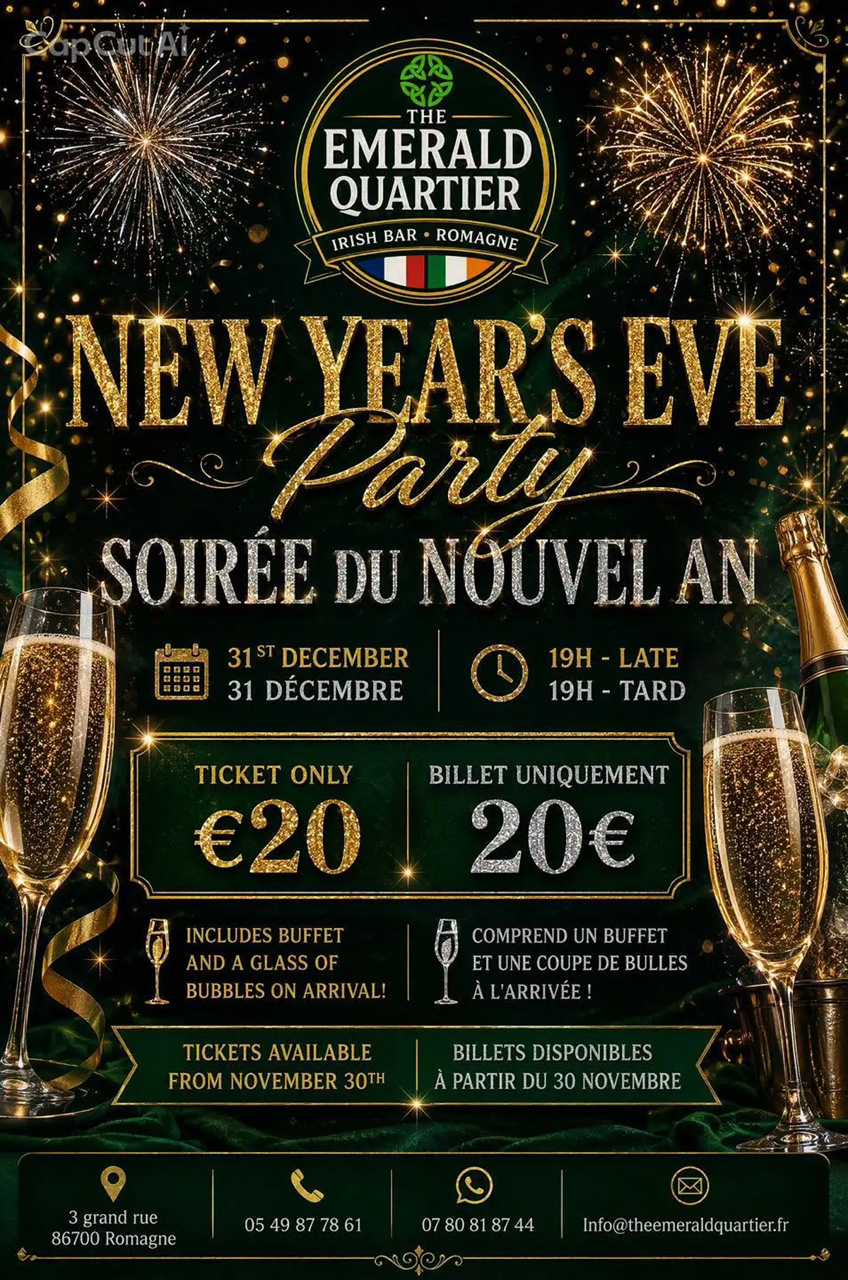 New Year's Eve Party - Soirée du Nouvel An