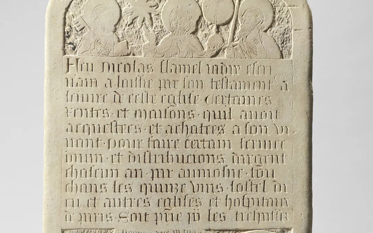 Épitaphe de Nicolas Flamel, Cl. 18823