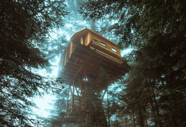 Et si vous dormiez dans une cabane perchée (ici L\'Observatoire) ?