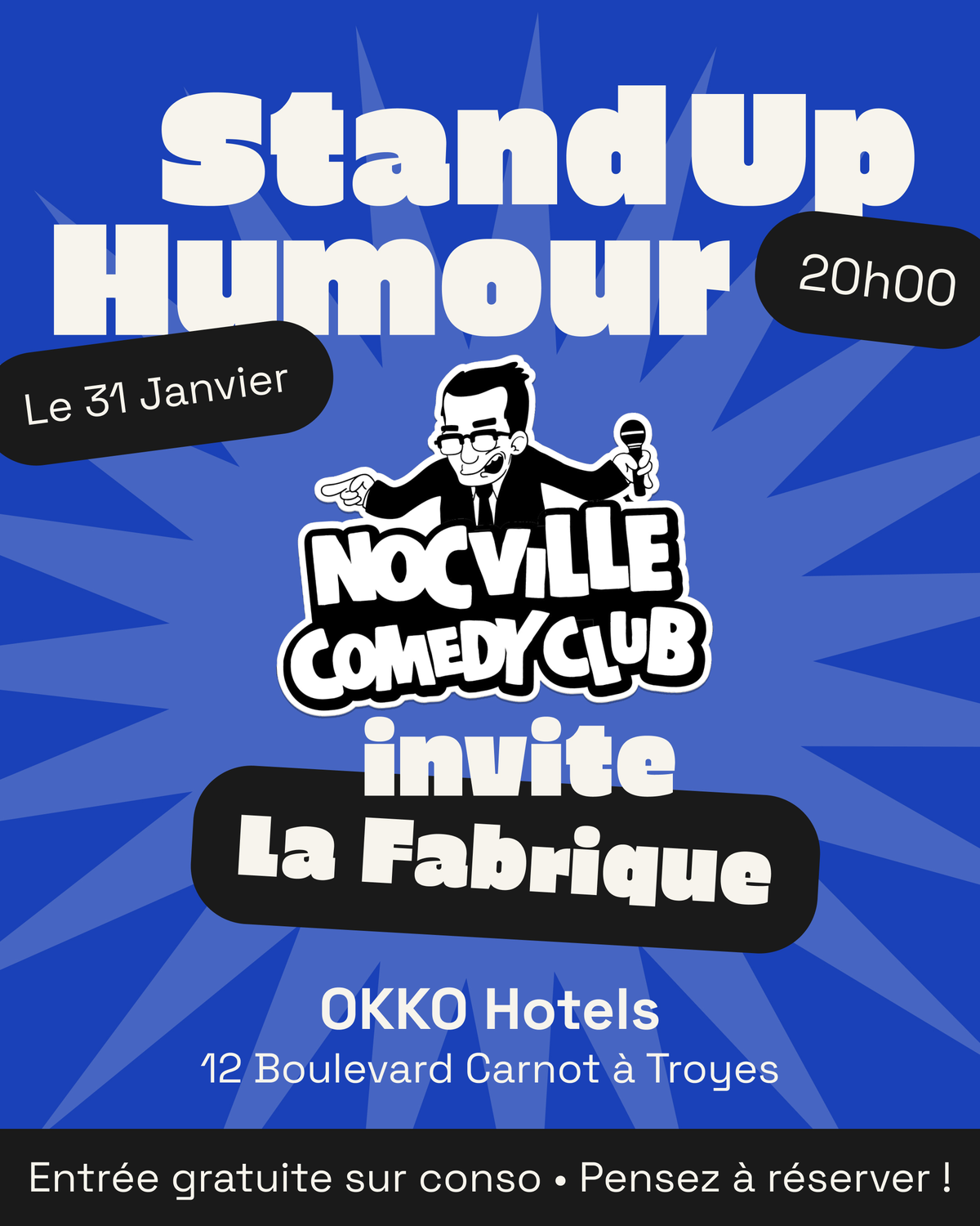 Nocville Comedy Club invite La Fabrique