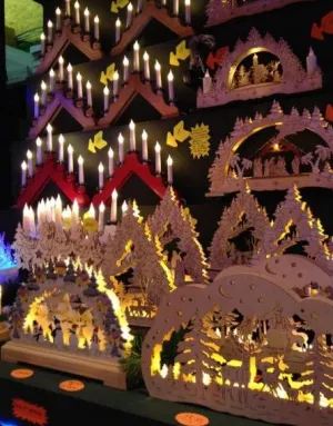 On trouve toute sorte de décorations de Noël lors du Marché de Noël de Molsheim
