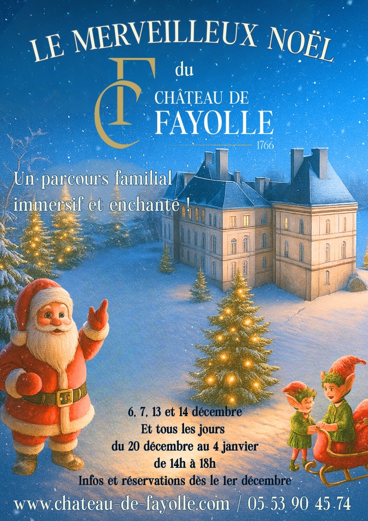 Noël au Château de Fayolle : parcours familial immersif