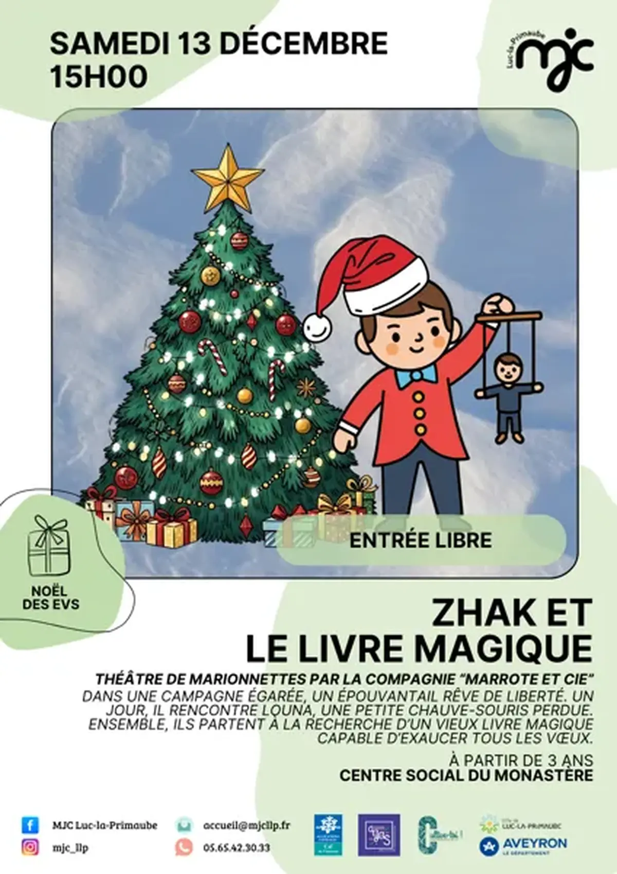 NOËL DES EVS : Spectacle « Zhak et le livre magique »