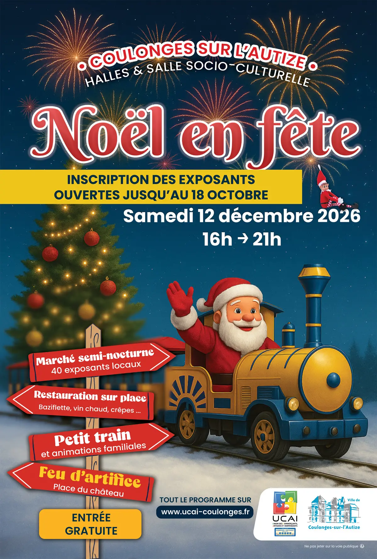 Noël en fête - Marché semi-nocturne et feu d'artifice