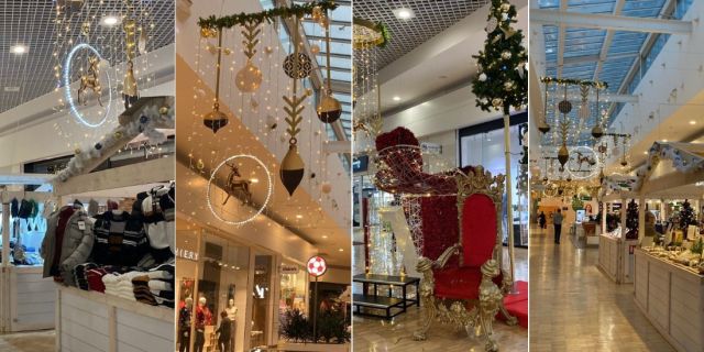 Marché de Noël et illuminations dans le centre commercial