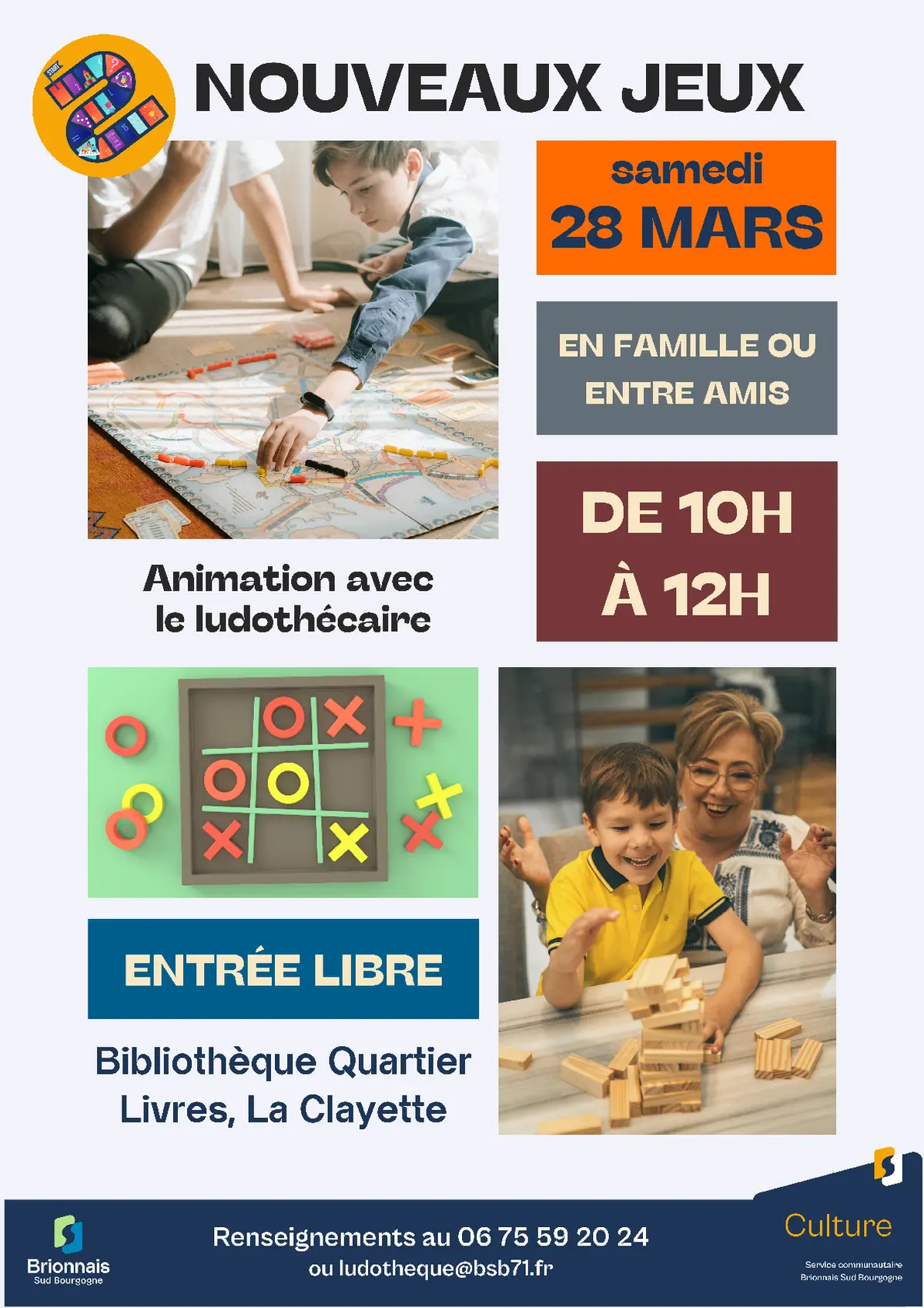 Nouveaux jeux à la bibliothèque !