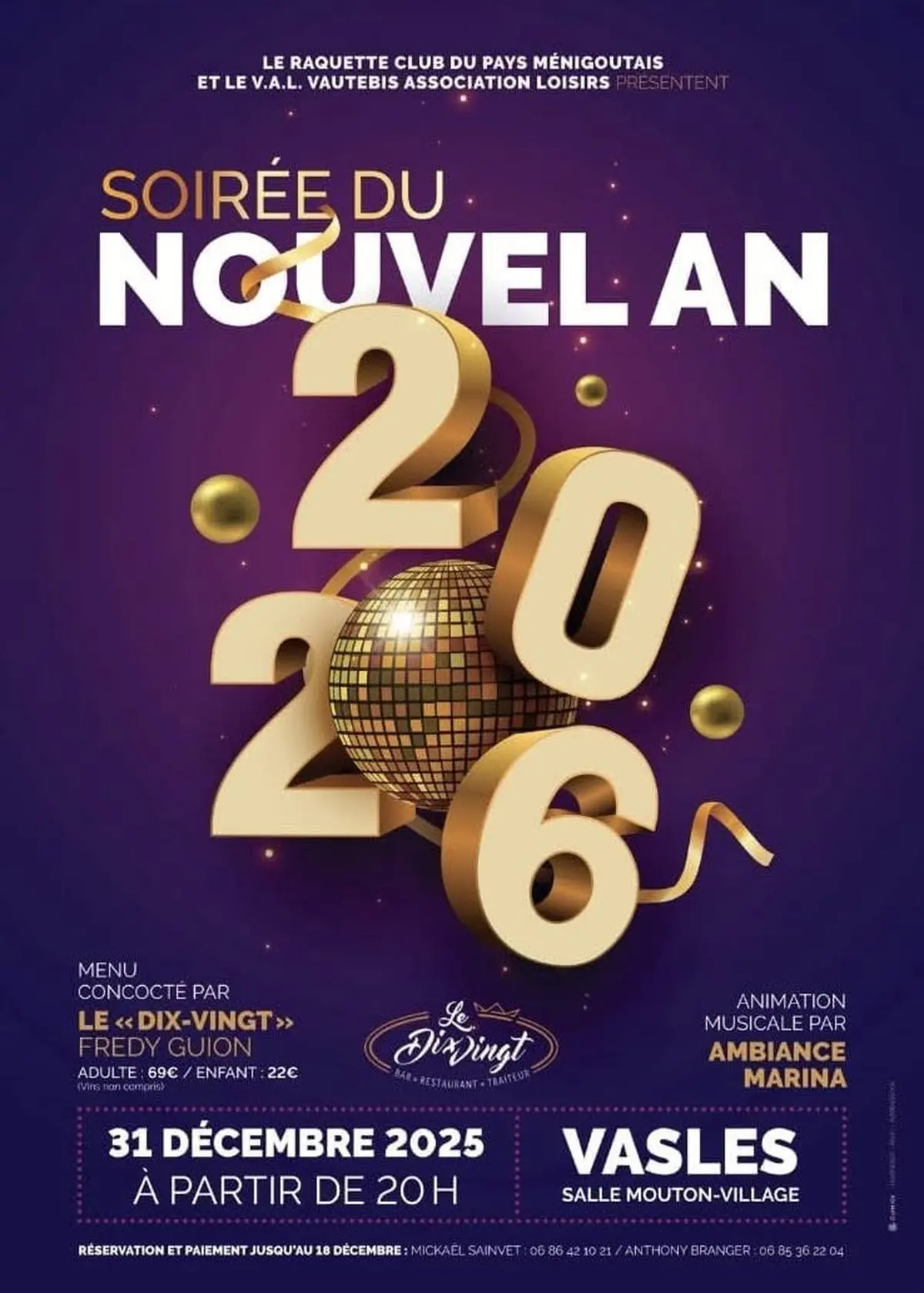 Nouvel an 2026 à Vasles !