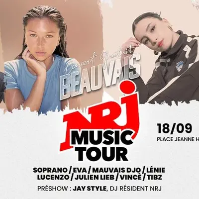 NRJ Music Tour à Beauvais 2026 : Soprano, Lénie, Julien Lieb… un grand concert gratuit