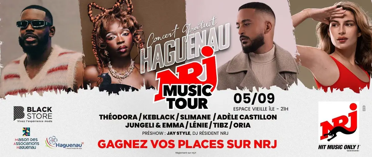 NRJ Music Tour Haguenau 2026 : quels artistes seront présents ?