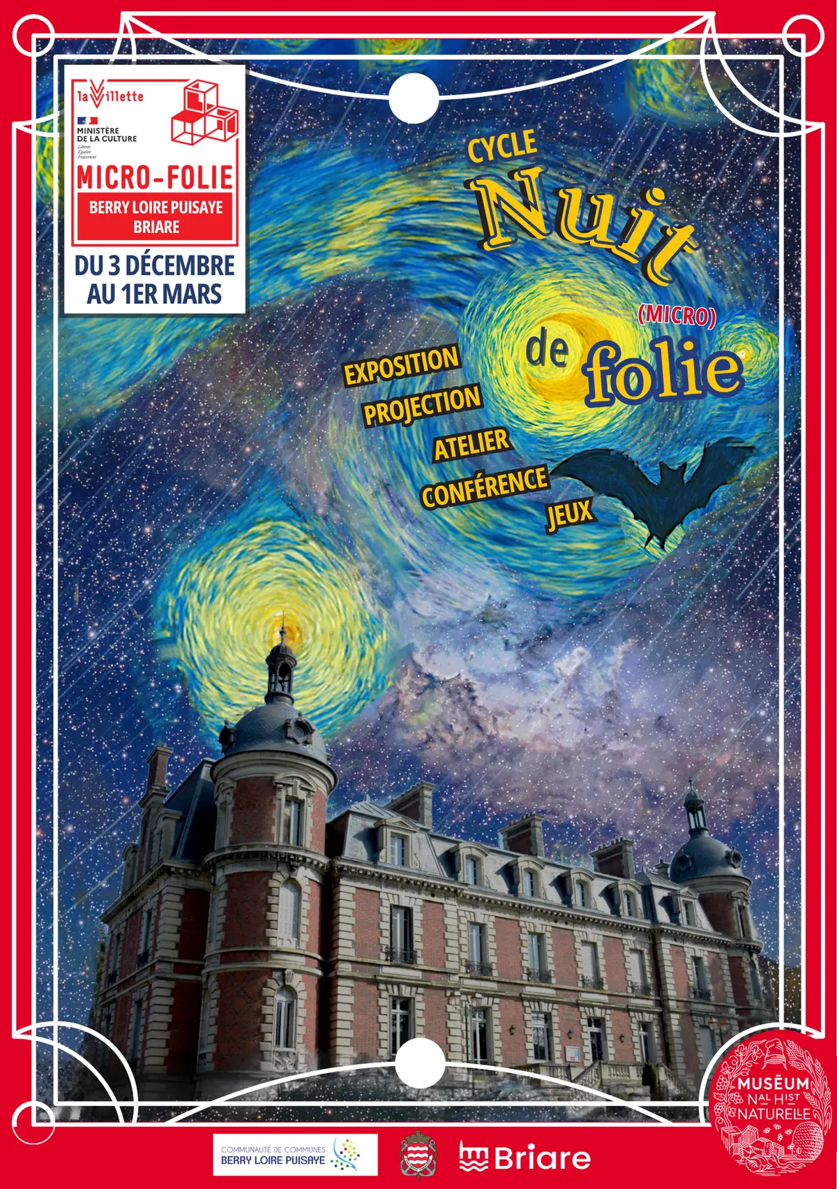 Nuit de (Micro)-Folie à la Micro-Folie Berry Loire Puisaye : atelier de peinture peindre une galaxie