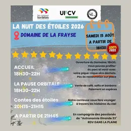 Nuit des étoiles au Domaine de la Frayse