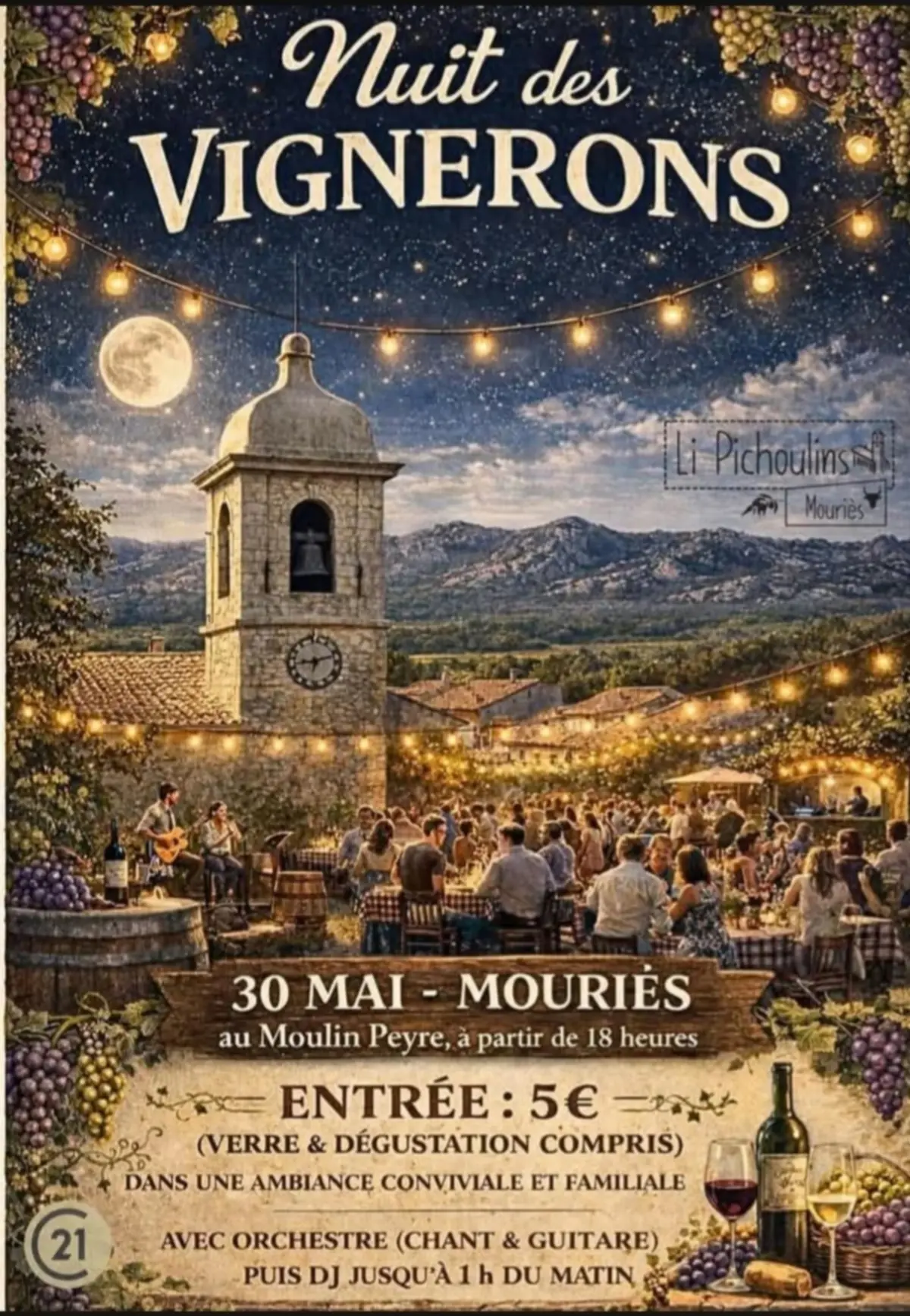 Nuit des vignerons au Moulin Peyre