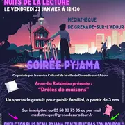 Nuits de la lecture - médiathèque de Grenade sur l'Adour